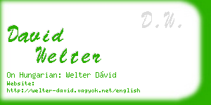 david welter business card